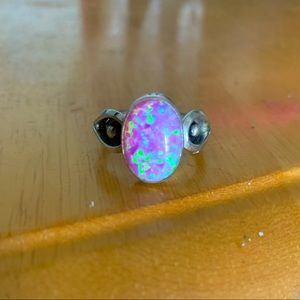Navajo handmade pink Opal ring